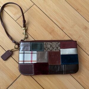 COACH Patchwork Wristlet with Strap